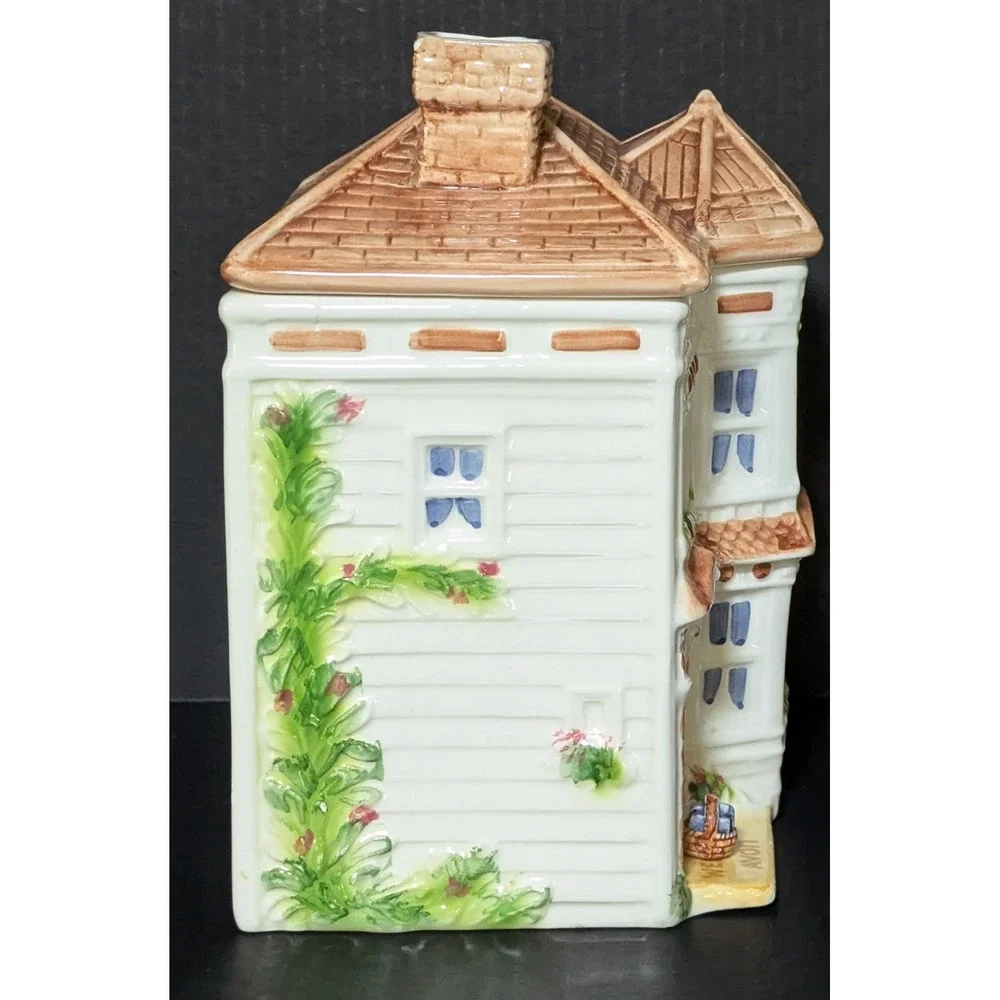 Vintage 1983 Avon Townhouse Ceramic Canister/Cookie Jar Exclusive to Reps